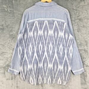 Fresh Produce Blue and White Button Down Shirt